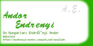 andor endrenyi business card